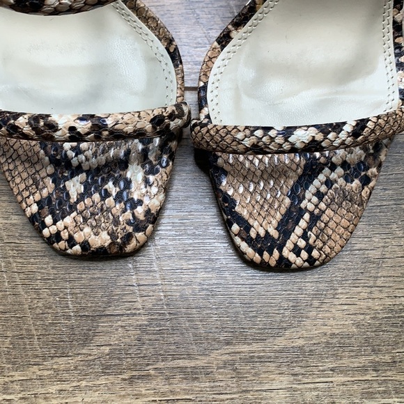 Lulus Square Toe Snake Print Animal Print High Heels sz 6 - Picture 3 of 7